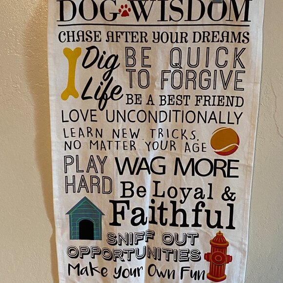 2 Cotton Kitchen Towels - Dog Wisdom - Picture 4 of 8
